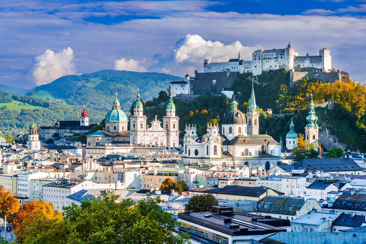 View Of Old Town Salzburg, Austria, Central Europe