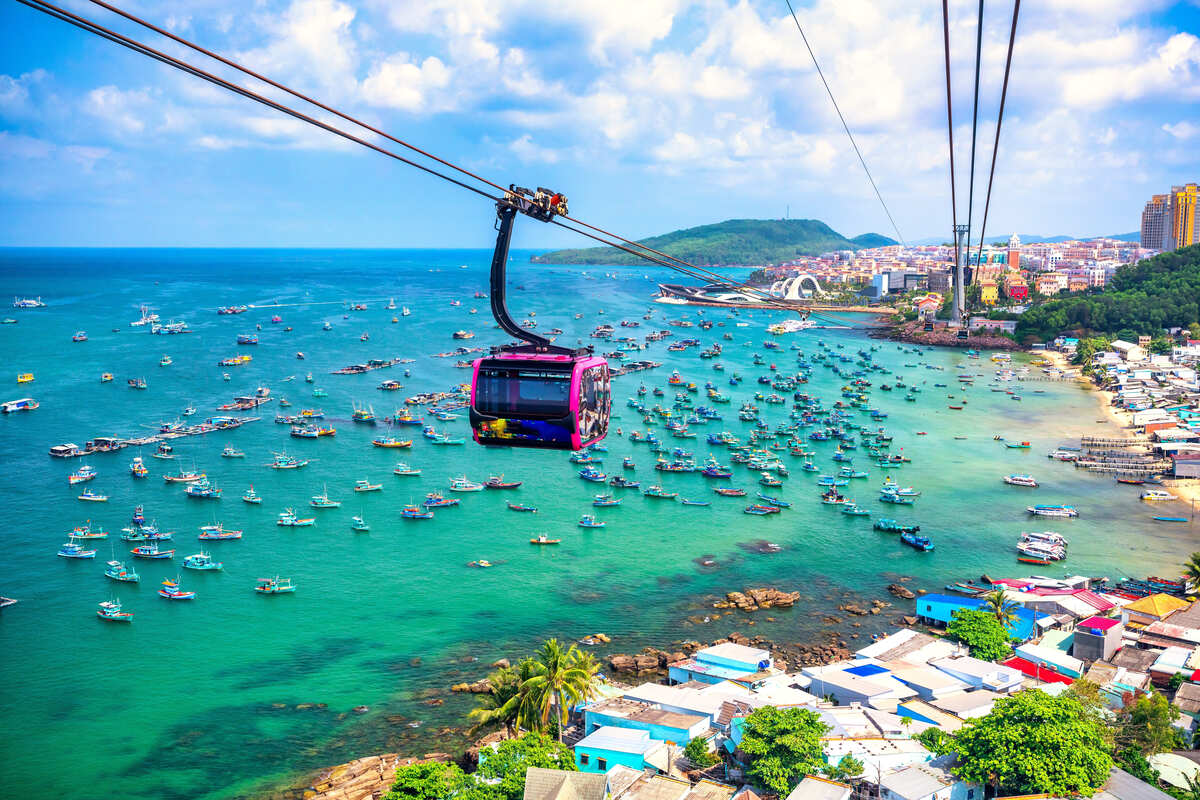Cable Car In Phu Quoc Island, Vietnam, Southeast Asia