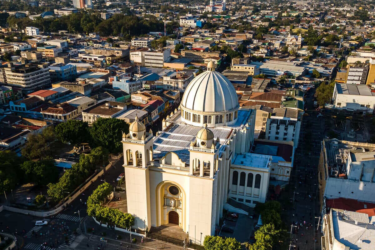 Aerial View Of San Salvador, El Salvador,  Central America